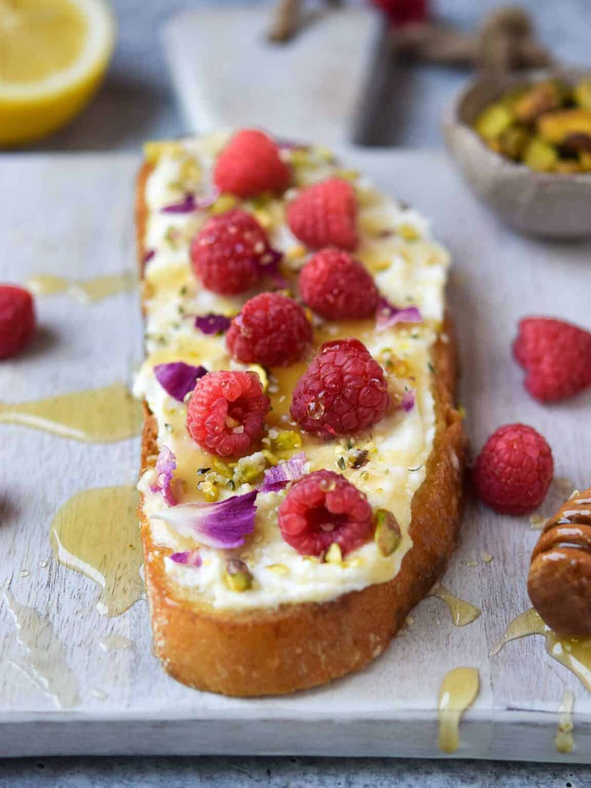 Lemon Ricotta Raspberry Toast - Brunch & Batter