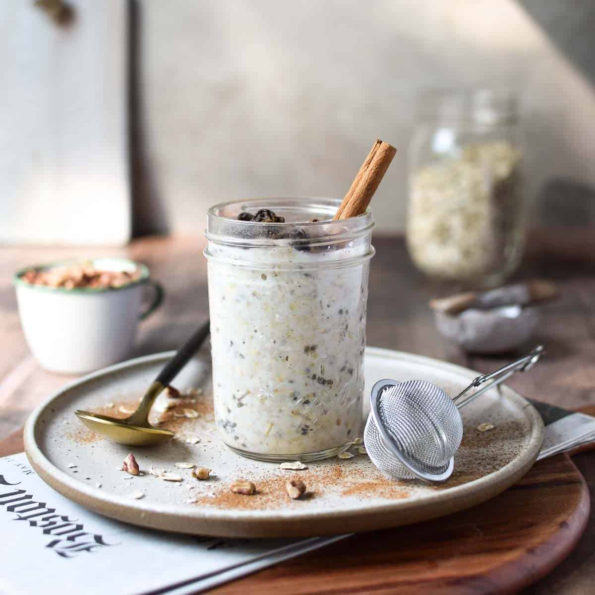 Overnight Oats Containers With Lids And Spoon, Mason Jars For Overnight Oats,  Overnight Oats Jars Glass Oatmeal Container To Go For Chia Pudding Yogurt  Salad Cereal Meal Prep Jars, Kitchen Accessories 