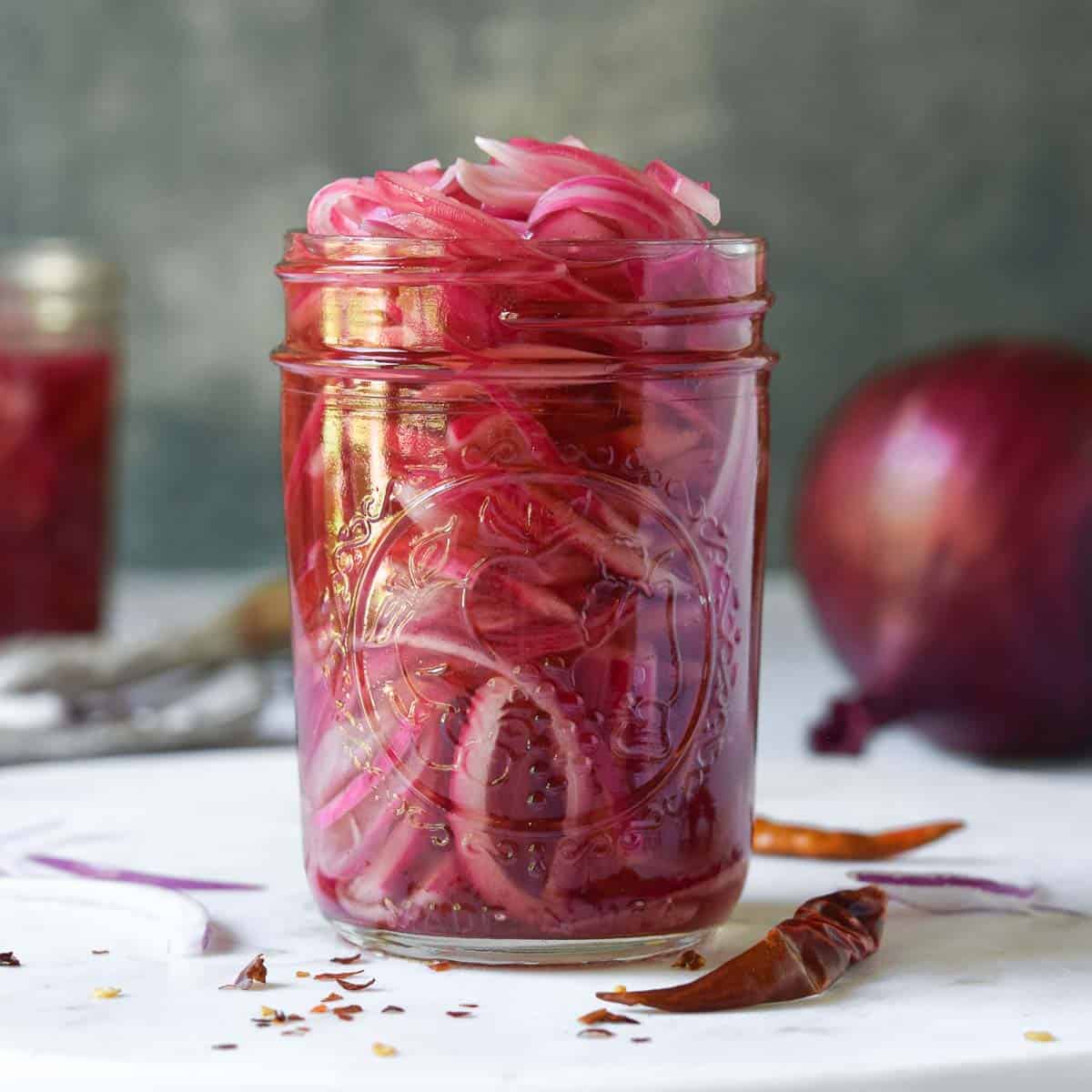 Quick Pickled Spicy Red Wine Onions - Olive Jude