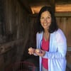 Author facing camera holding eggs.